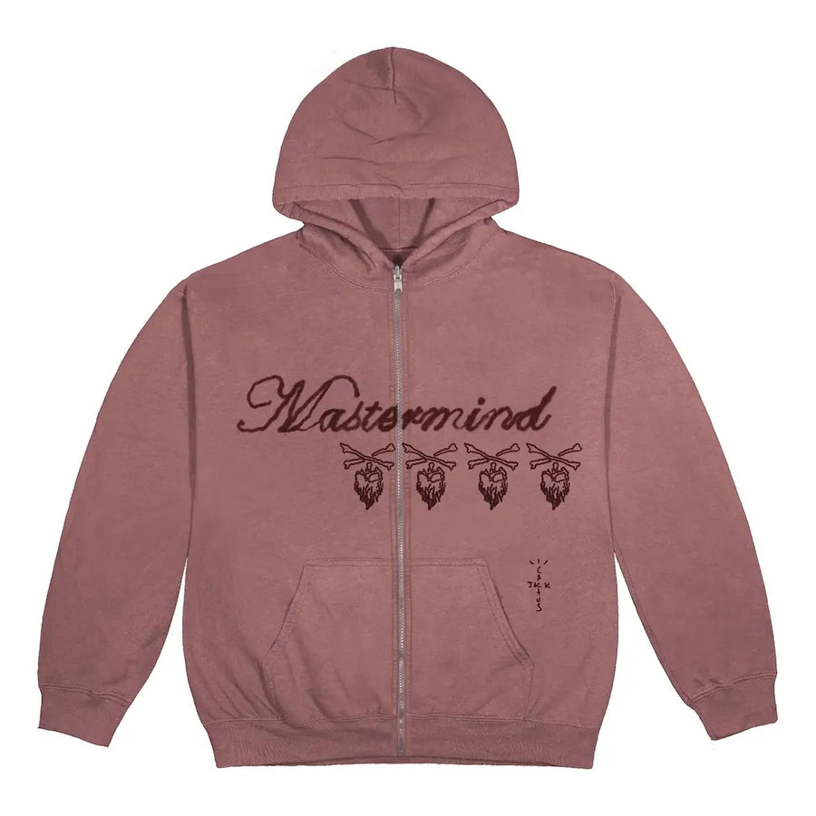 

Куртка Travis Scott Cactus Jack S22 For Mastermind Skull Zip Up Hoodie 'Washed Red', красный