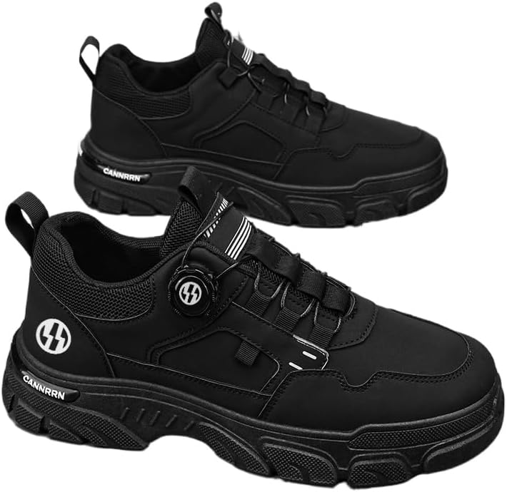 

Мужские дышащие ботинки Qacksv, удобные повседневные обувные платформы, модные кроссовки с массивной подошвой для мужчин, прочная обувь для улицы, черный