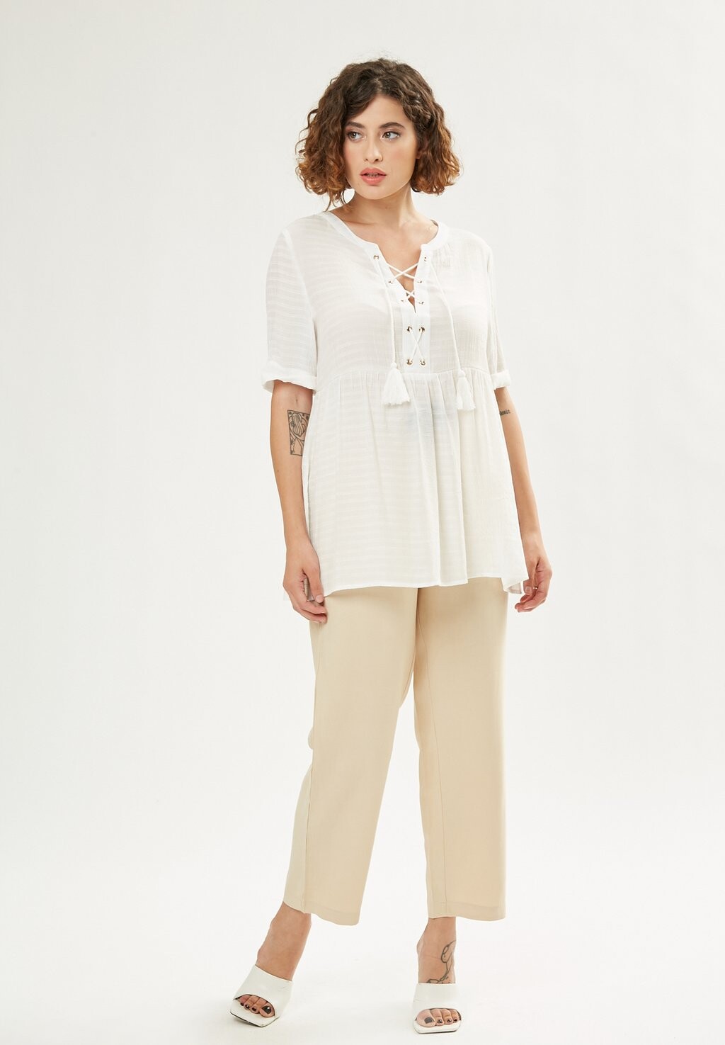 

Блуза PEPLUM Maison Form'elle, белый