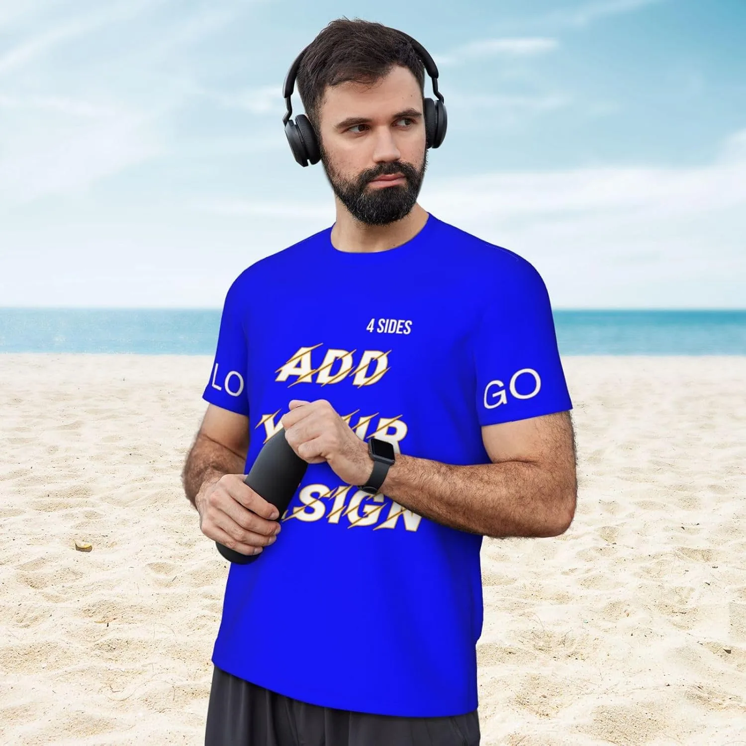 Футболка мужская Custom T Shirts с принтом на 4 сторонах — фото 3