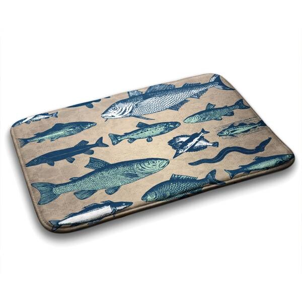 

Коврик для ванной Tulup Fisch-Muster, 75x1x75 см, зеленый