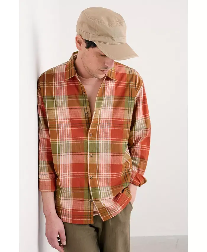 

Мужская рубашка Penmere с длинными рукавами на пуговицах Seasalt Cornwall, оранжевый