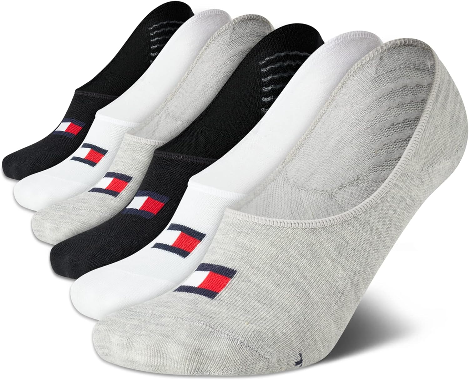 

Женские носки Tommy Hilfiger, непромокаемые, 6 пар, мягкие, эластичные, с низкой посадкой, с нескользящей пяткой (размер: 4-10), Grey Assorted