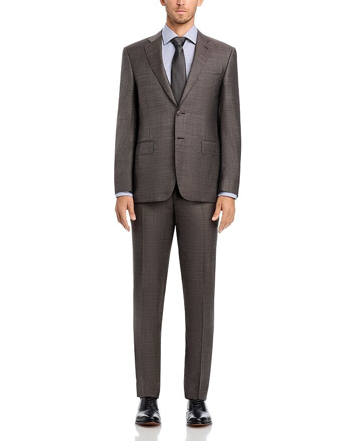 

Костюм стандартного кроя Canali Siena Sharkskin, коричневый