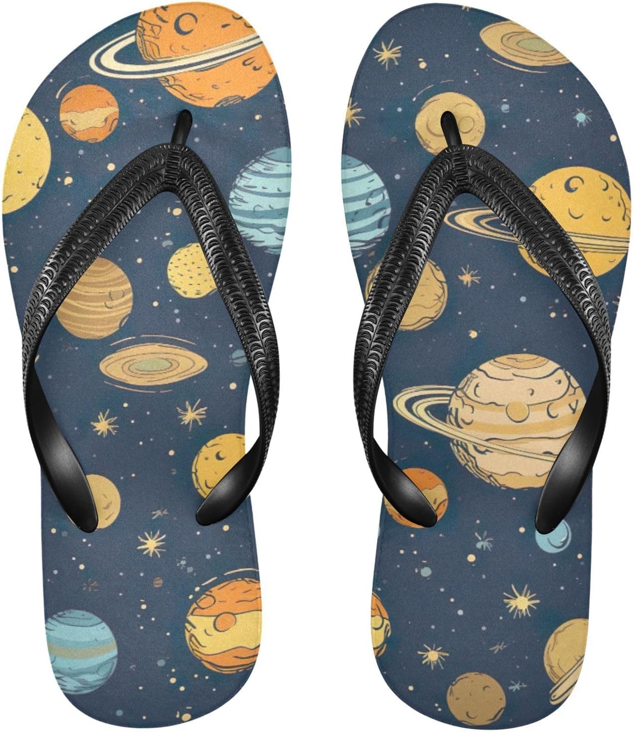 

Женские и мужские летние пляжные шлепанцы Space Planet Galaxy, повседневные сандалии для душа Kfbe