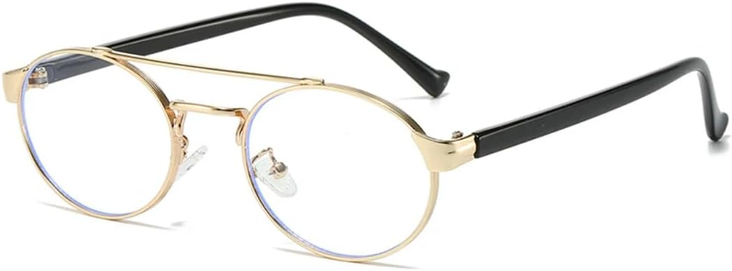 

Ретро металлические овальные солнцезащитные очки с двойной перемычкой для женщин, модные градиентные очки с защитой от УФ-излучения UV400 для мужчин, панк-очки, круглые очки UUPTTPL, Golden Clear