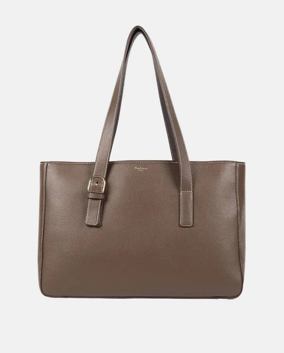 

Женская сумка-шоппер с ремнем через плечо Naulover, коричневый