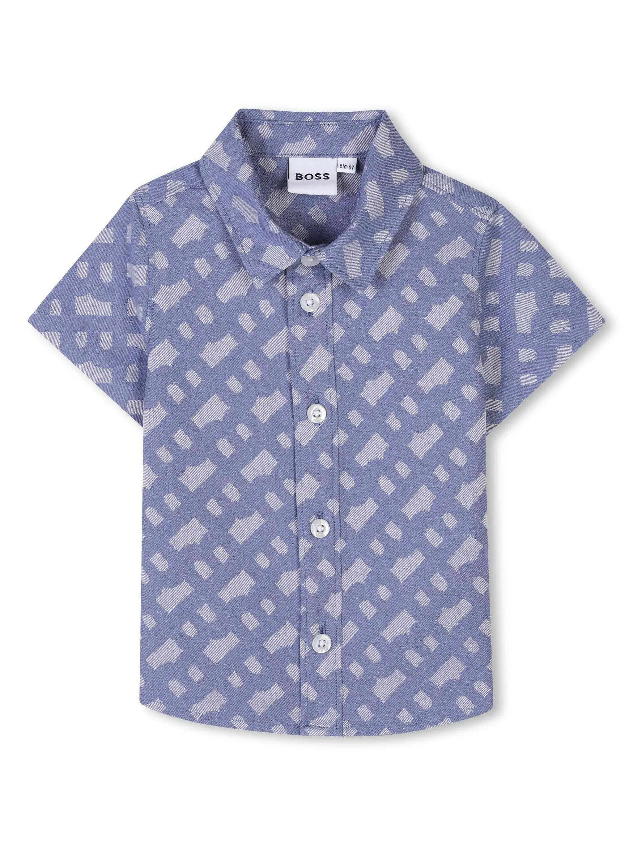 

Рубашка с короткими рукавами Boss Kidswear, синий