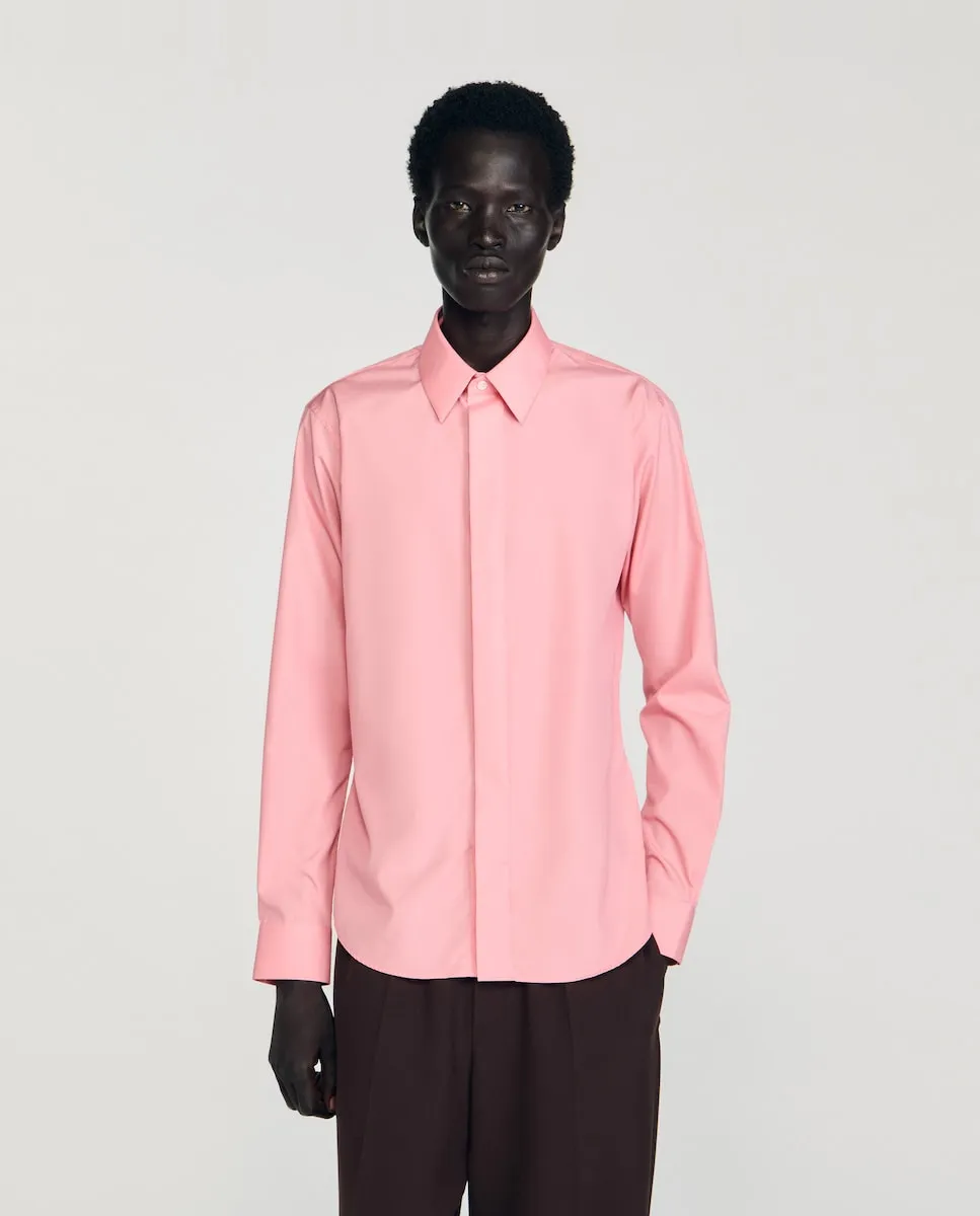 

Однотонная мужская рубашка Sandro, розовый