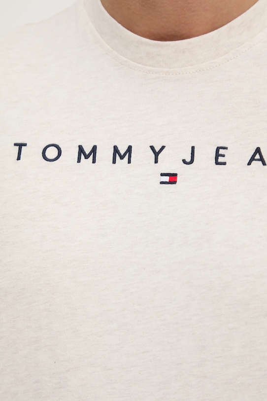 

Хлопковая футболка Tommy Jeans, бежевый