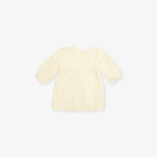 

Хлопковое платье из муслина с длинным рукавом 6 месяцев - 3 года H&M Adorables, желтый