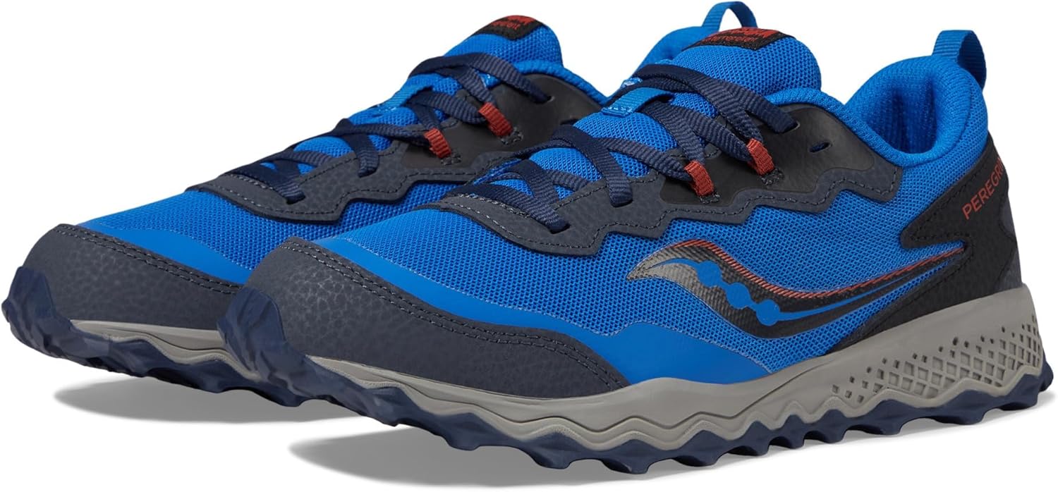 Детские кроссовки Saucony с альтернативной застежкой на липучке, черный/синий — фото 2
