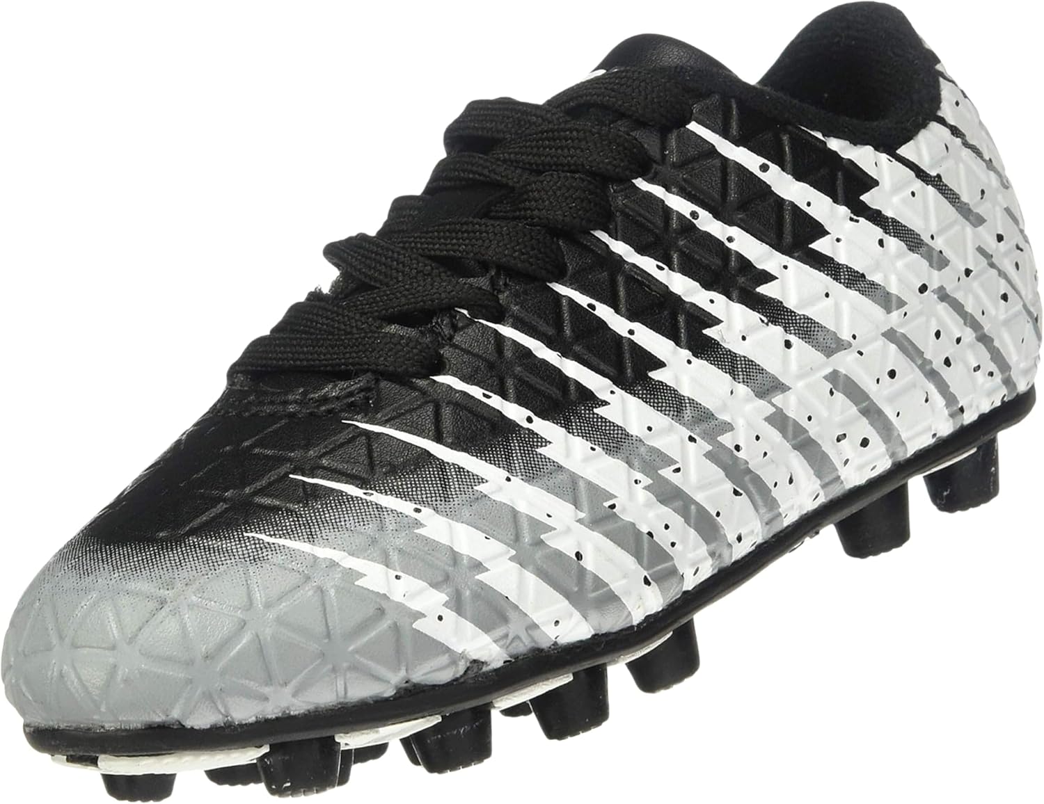 

Футбольные бутсы Vizari Bolt для детей на твердое покрытие для мальчиков и девочек, Верх из текстурированной синтетической кожи, детские футбольные бутсы с полиуретановой подошвой для комфорта и сцепления, белый/черный