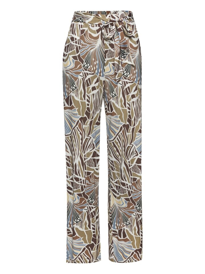 

Тканевые брюки LASCANA, цвет creme-khaki-hellblau-braun bedruckt