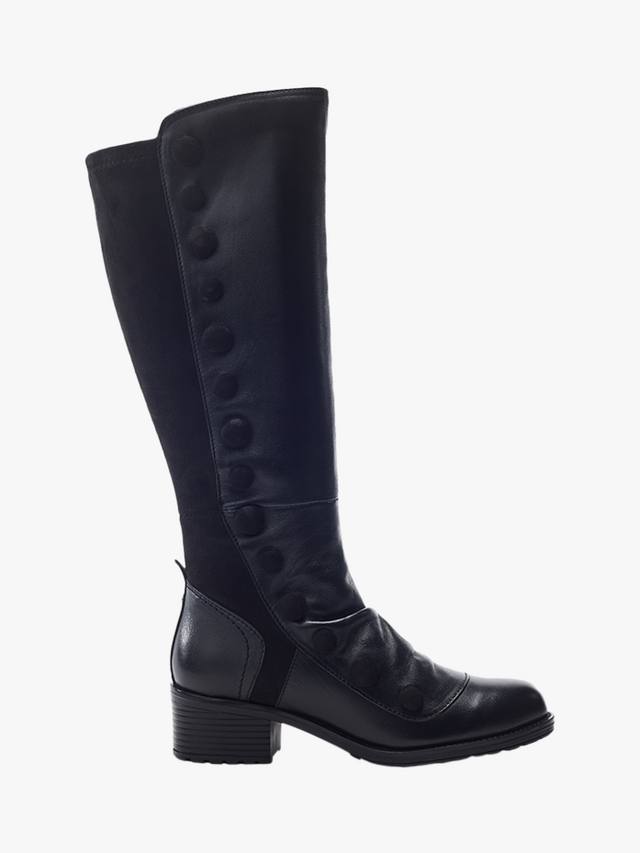 Кожаные ботинки Riyla до колена Moda in Pelle, Black