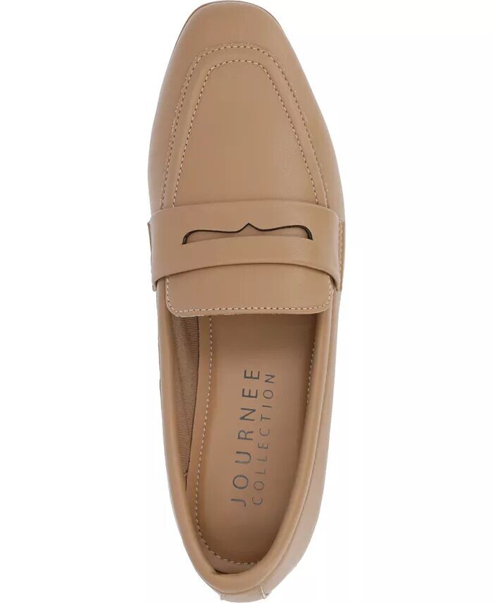Женские мокасины Myeesha Slip-On Journee Collection, коричневый/бежевый — фото 4