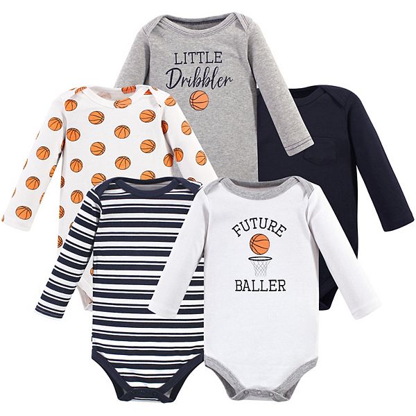 

Боди для мальчика из хлопка с длинным рукавом 5 шт Hudson Baby