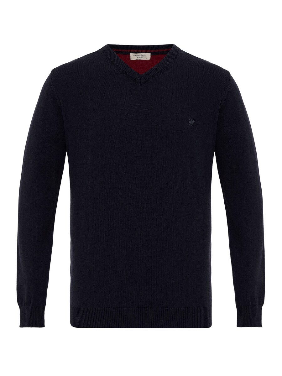 

Свитер с v-образным вырезом Anou Anou Sweater Morina, темно-синий