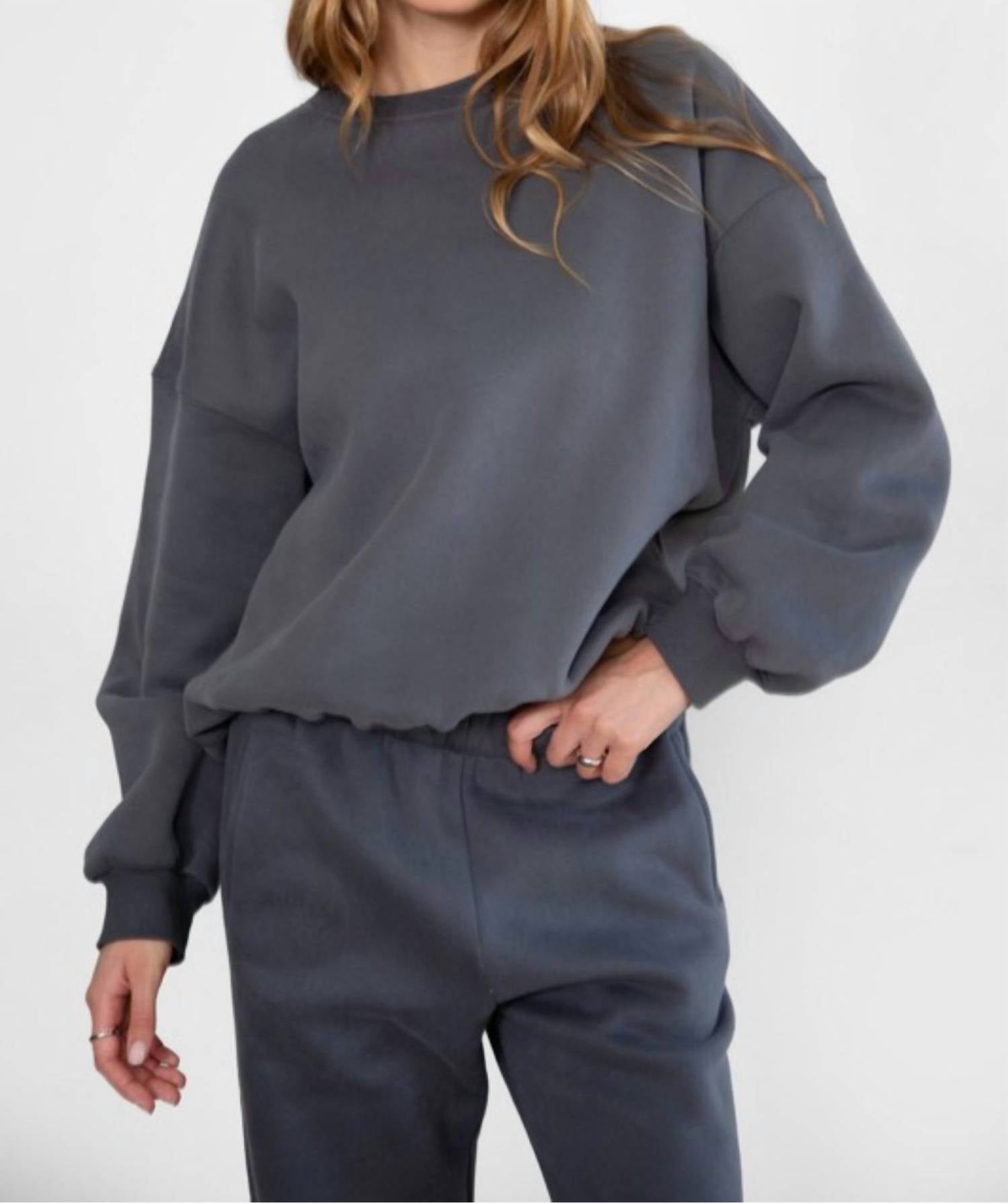 

Миланский флисовый свитер в графитовом цвете TIC TOC, графитовый