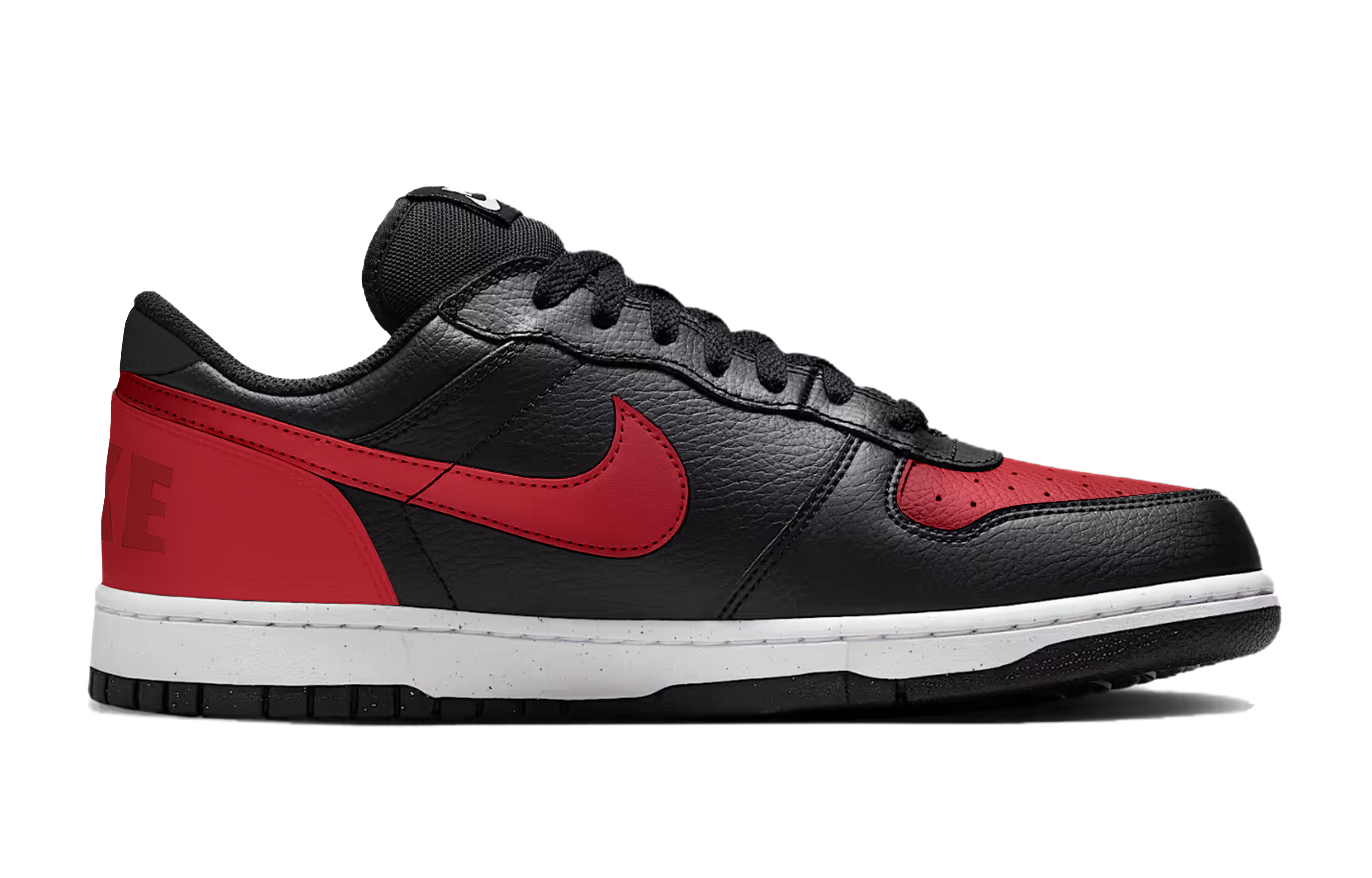 Nike Износостойкие низкие скейтбордистские кроссовки унисекс, черный с красным — фото 4