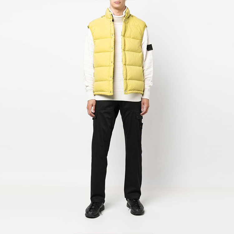 STONE ISLAND Мужская жилетка лимонно-желтого цвета, Lemon Yellow — фото 4