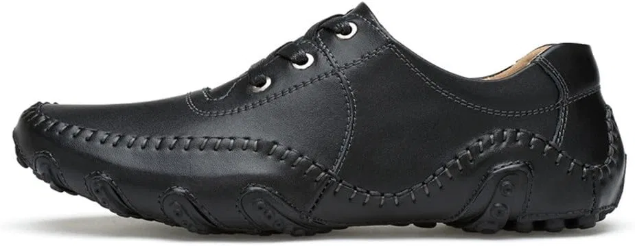 Мокасины кожаные ChicWind Men's Comfy Driving Car, черный — фото 2