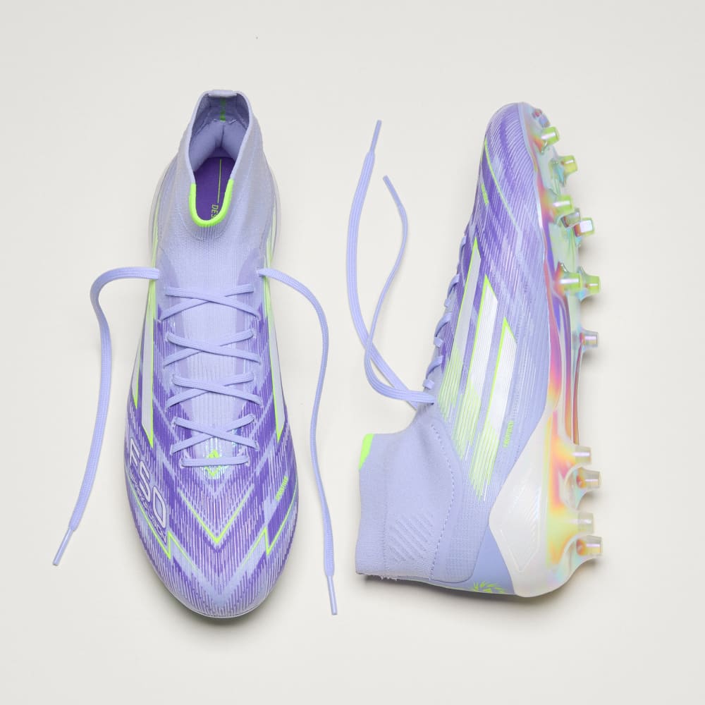 Бутсы Adidas F50 Sparkfusion Elite Mid Firm Ground/Artificial Grass Cleats, цвет Violet Tone/Lucid Lemon/Purple Rush — фото 4