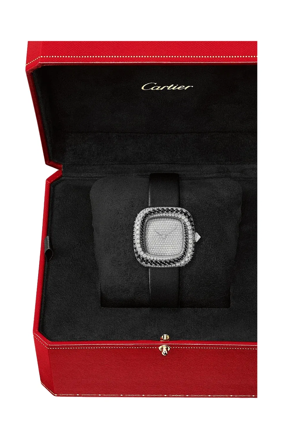 Coussin de CARTIER, средняя модель, кварц, белое золото, бриллианты - WJCS0007, золотой — фото 2