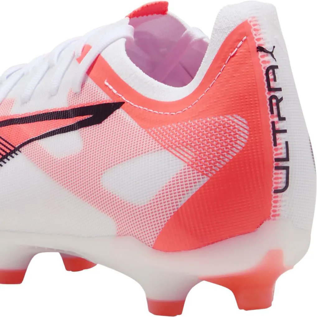 Футбольные бутсы Puma Men's Ultra 5 Match для твердого и искусственного покрытия, белый/черный/красный — фото 3