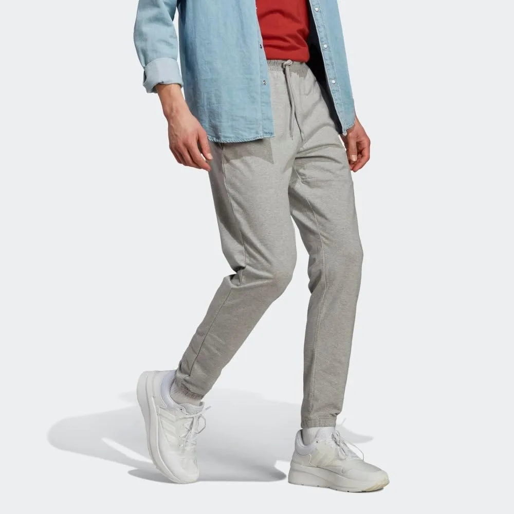 Мужские спортивные брюки Adidas Essentials с зауженными штанинами и логотипом, серый — фото 3
