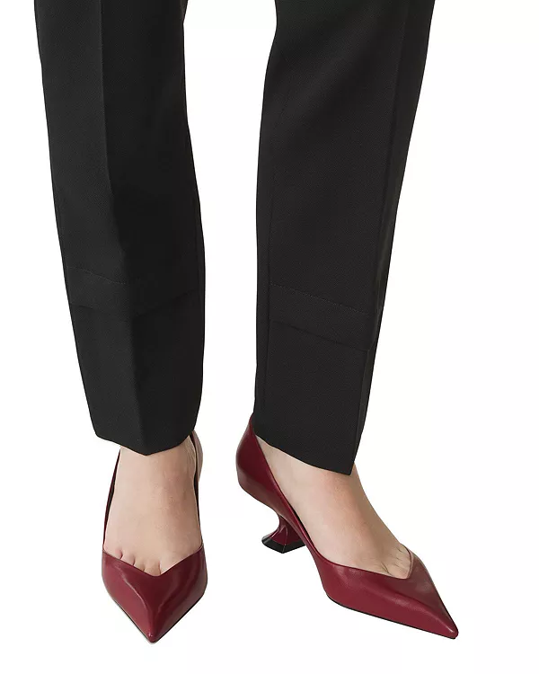 Женские кожаные туфли-лодочки Midnight Step Pump Lanvin, красный — фото 2