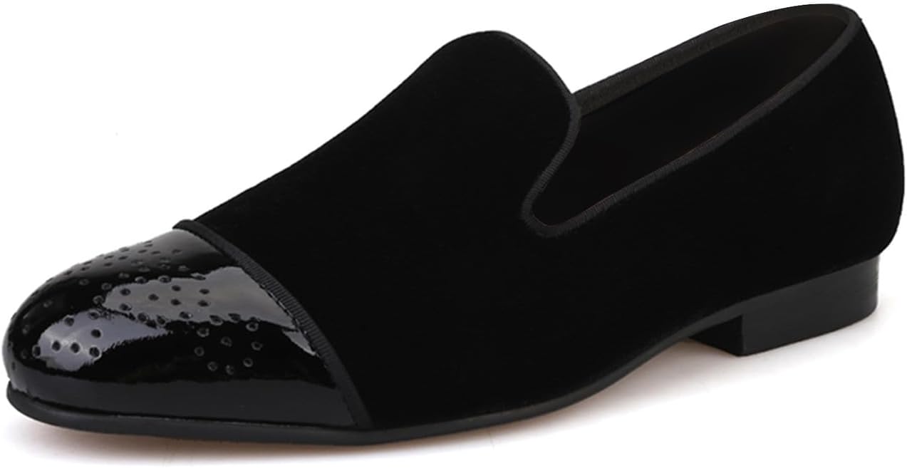 

Мужские туфли Santimon черного цвета, лоферы, без шнурков, бархатные, для выпускного, свадьбы, стильные, смокинг, повседневные, деловые, роскошные кожаные туфли, для вечеринок, диско, мокасины для мужчин