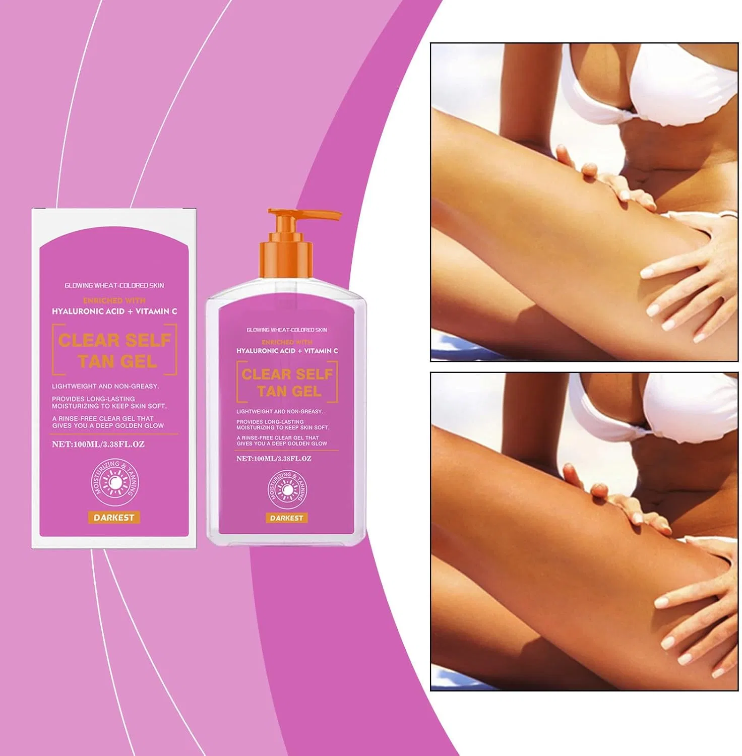 Прозрачный гель-автозагар Intensive Tanning Gel Aoseiens, 1 Piece. — фото 4