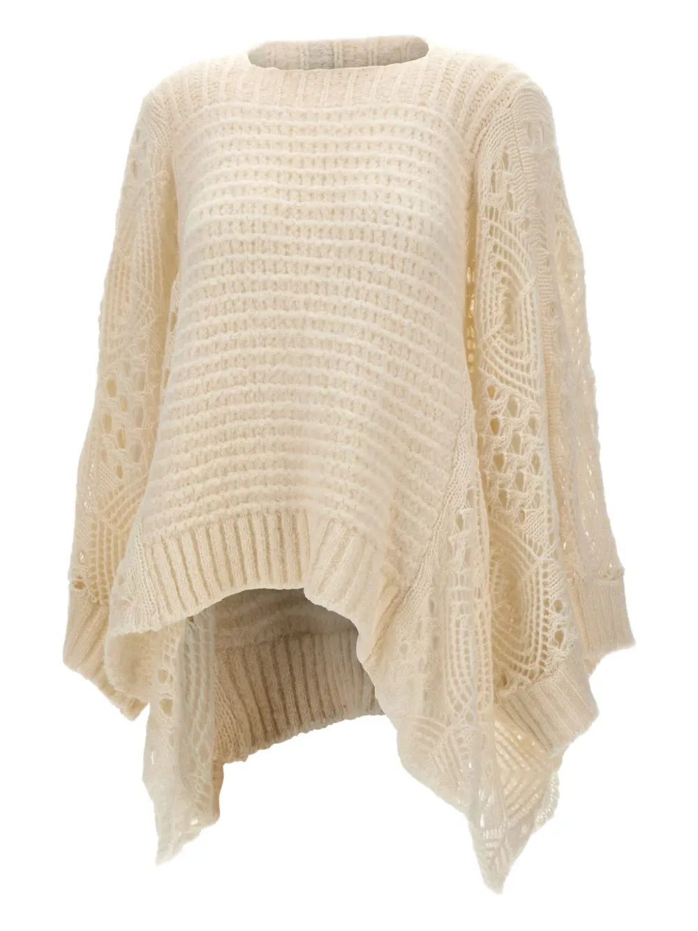 

Фактурный свитер с рукавами летучая мышь Maurizio Mykonos, белый