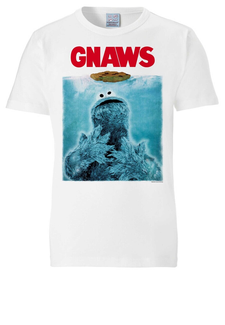 

Футболка LOGOSHIRT Shirt Sesamstraße Krümelmonster – GNAWS, белый