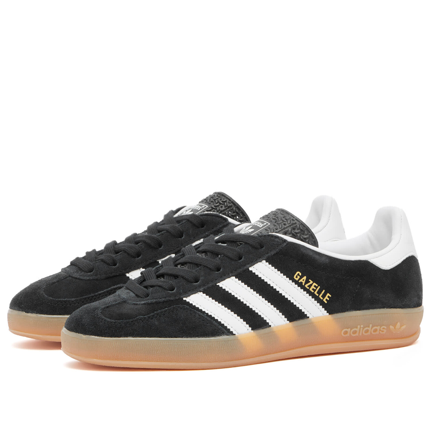 Кроссовки Adidas Gazelle Indoor, цвет Core Black, White & Gum — фото 2