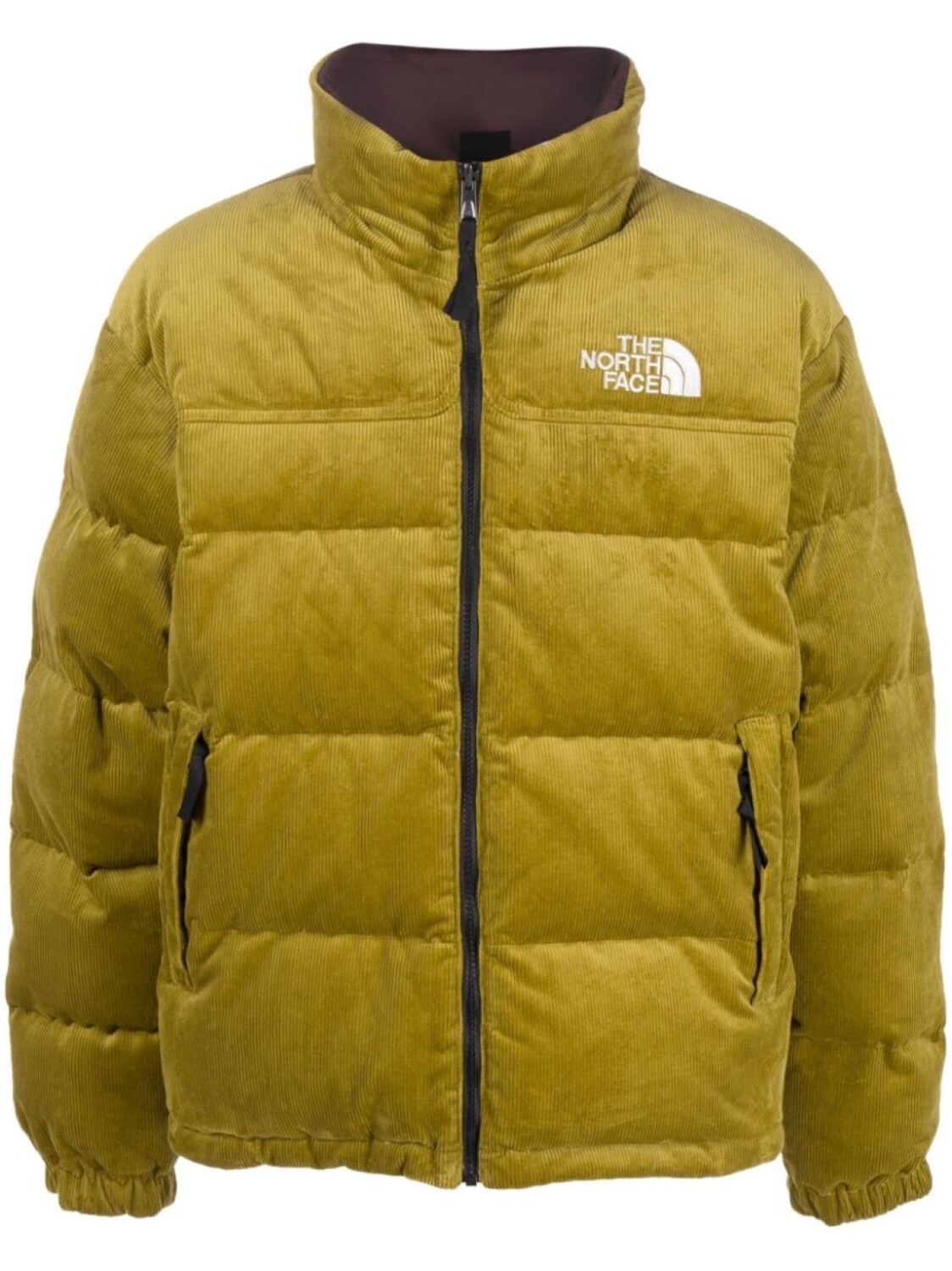 

The North Face вельветовый пуховик с вышитым логотипом, зеленый