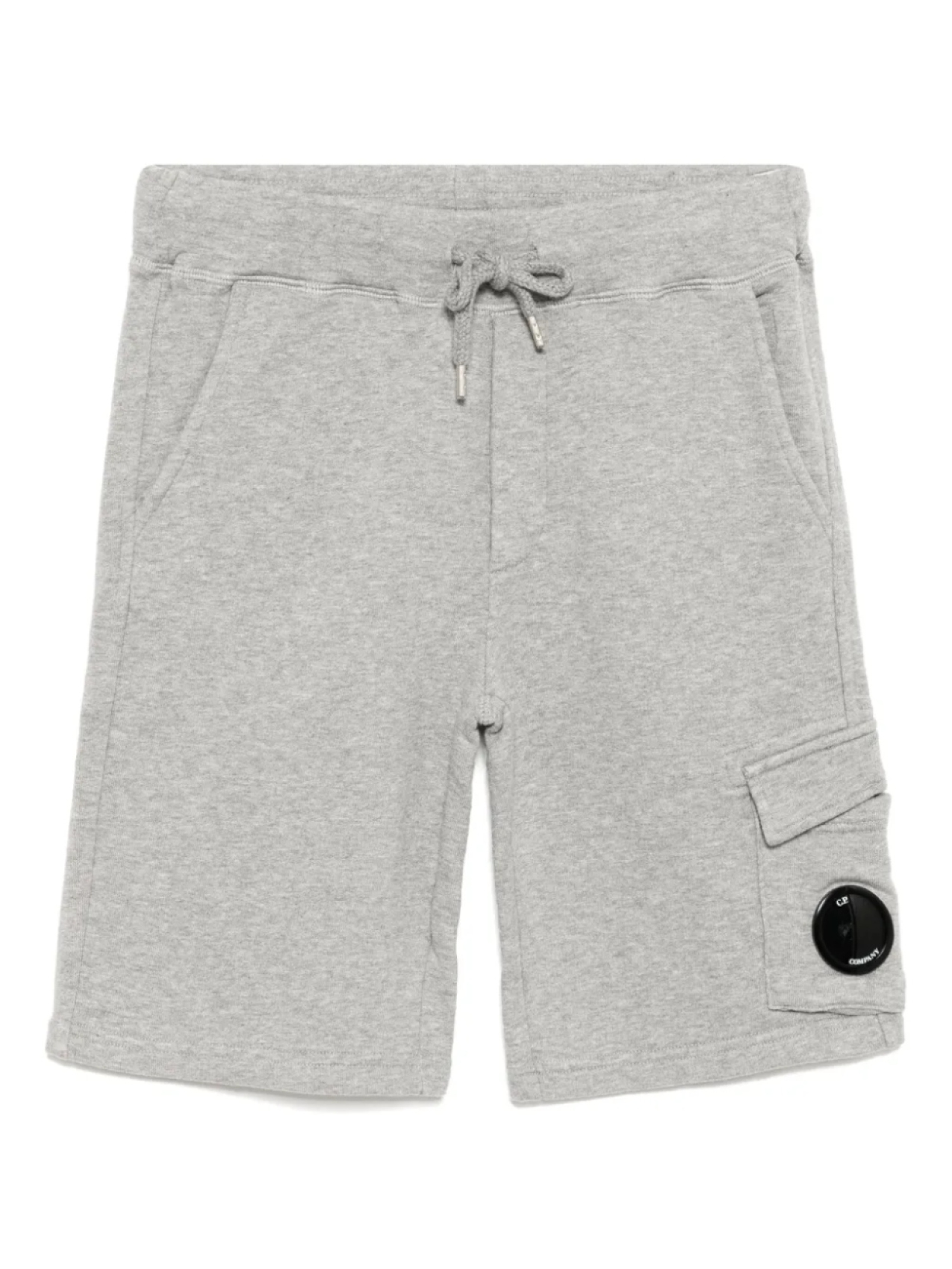 

C.P. Company Kids спортивные шорты с декором Lens, серый