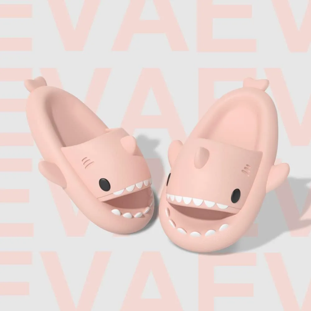 

Шлепанцы welltree Shark для женщин и мужчин, оригинальные тапочки-подушки, шлепанцы с открытым носком и амортизирующей подошвой, розовый