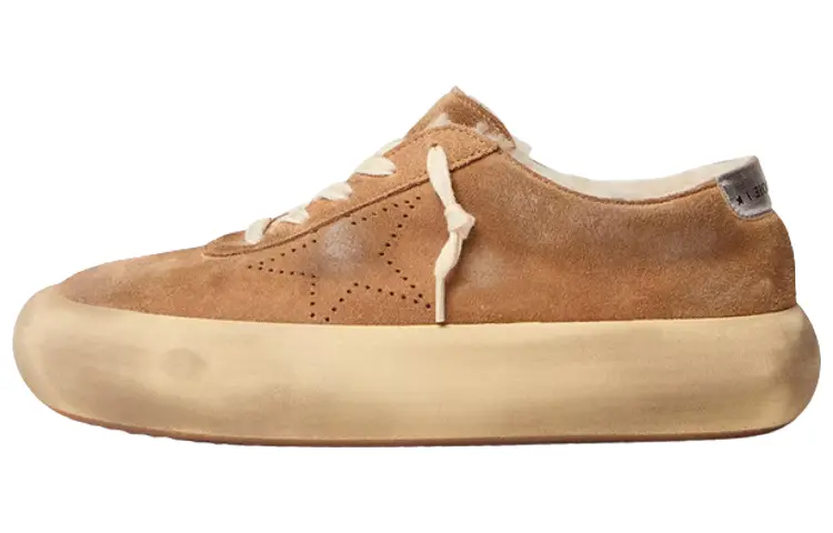Кроссовки Golden Goose Womens Space Star Shearling, коричневый