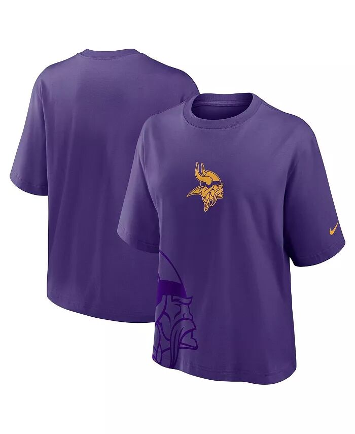 

Женская фиолетовая футболка свободного кроя Minnesota Vikings Nike, фиолетовый