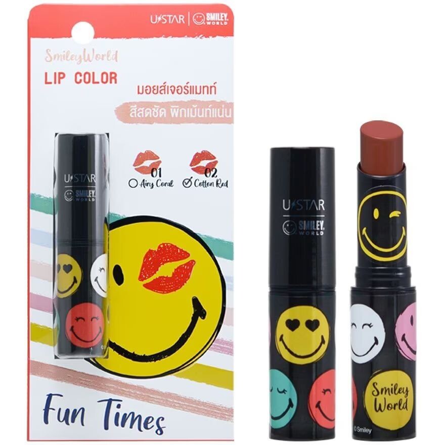 

UStar Ustar Smiley World Губная краска 3,4г. 02, # COTTON RED