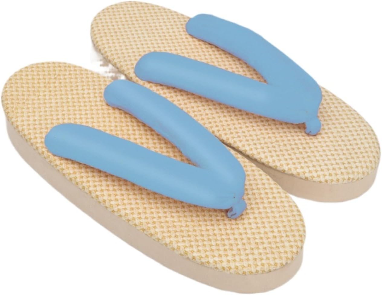 

Женские японские сандалии гета, сабо, сандалии на толстой подошве, зори, шлепанцы, сандалии на плоской подошве для пляжа, носить с носками, для мальчиков и девочек, кимоно Japado, Lake Blue