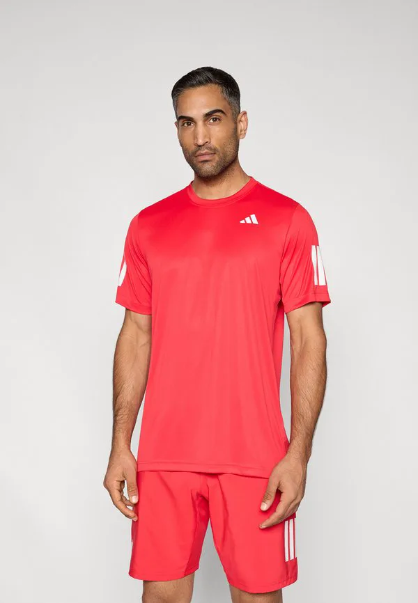 Футболка club 3 в полоску, спортивная футболка Adidas Performance, Pure Ruby