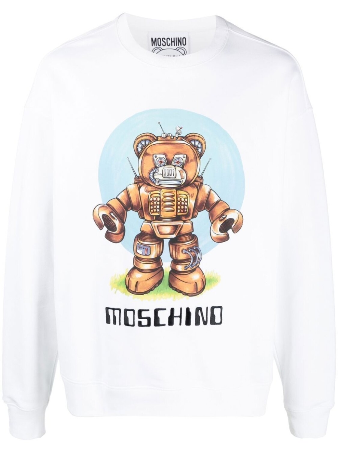 

Moschino толстовка из органического хлопка с логотипом, белый