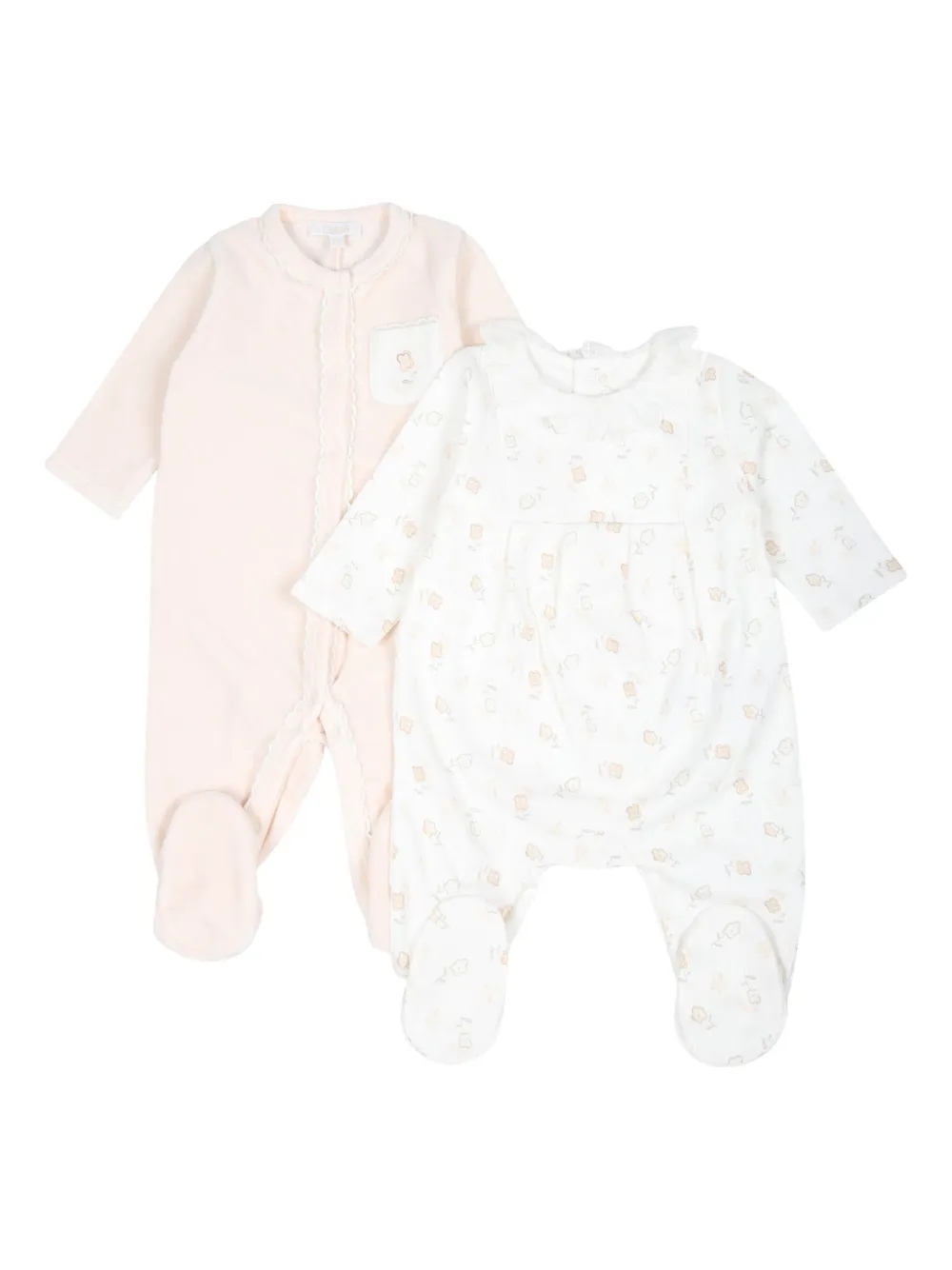 

Комплект из двух боди из органического хлопка Chloé Kids, белый