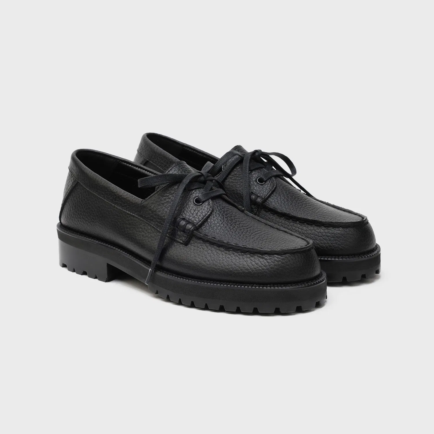 Мужские чёрные лоферы Standard Casual Sole Boat Shoes от Firenze.A