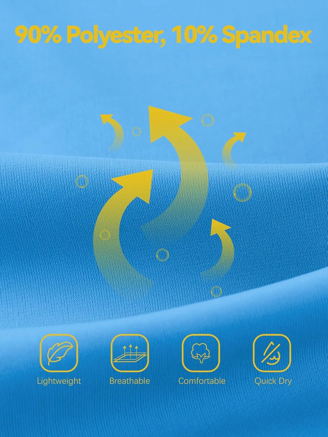 Футболка для мальчиков UV-защита WVQ, Неоновая, Sky Blue — фото 2