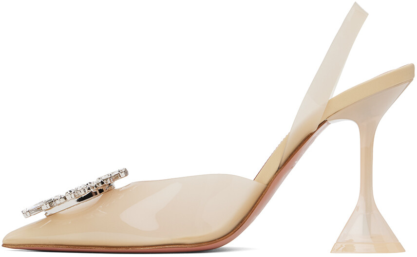 Туфли-лодочки Off-White Begum Glass Sling 70 Heels Amina Muaddi — фото 3