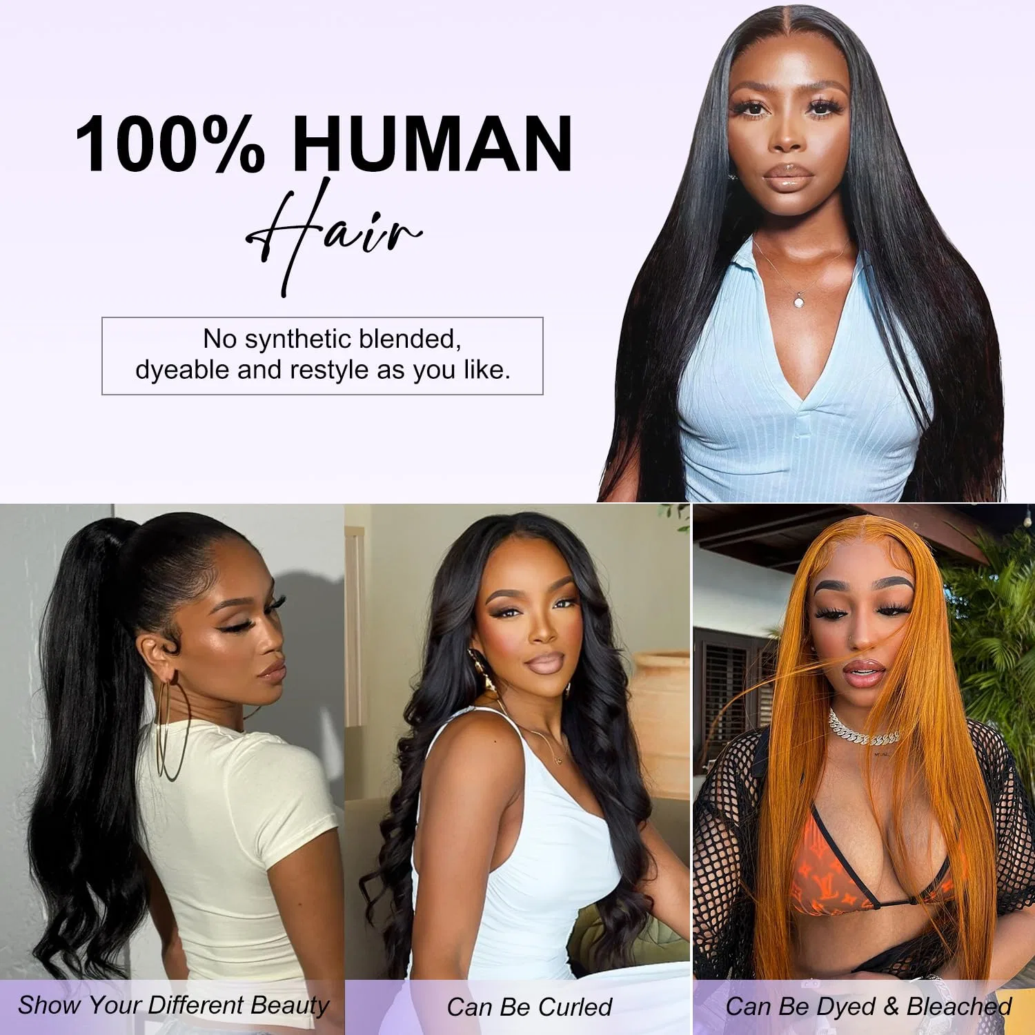 Женский прямой парик из натуральных бразильских волос HD Lace Front, 46 см, 100% Remy Rxy, 2-Natural Black — фото 2